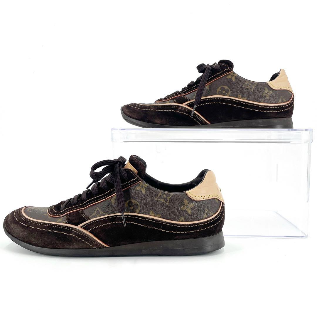 ルイヴィトン　モノグラム　靴　レディース　スニーカー　スエード　24.5㎝