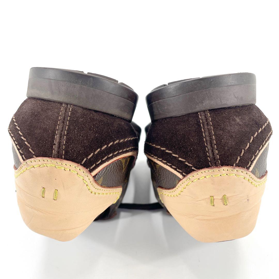 ルイヴィトン　モノグラム　靴　レディース　スニーカー　スエード　24.5㎝