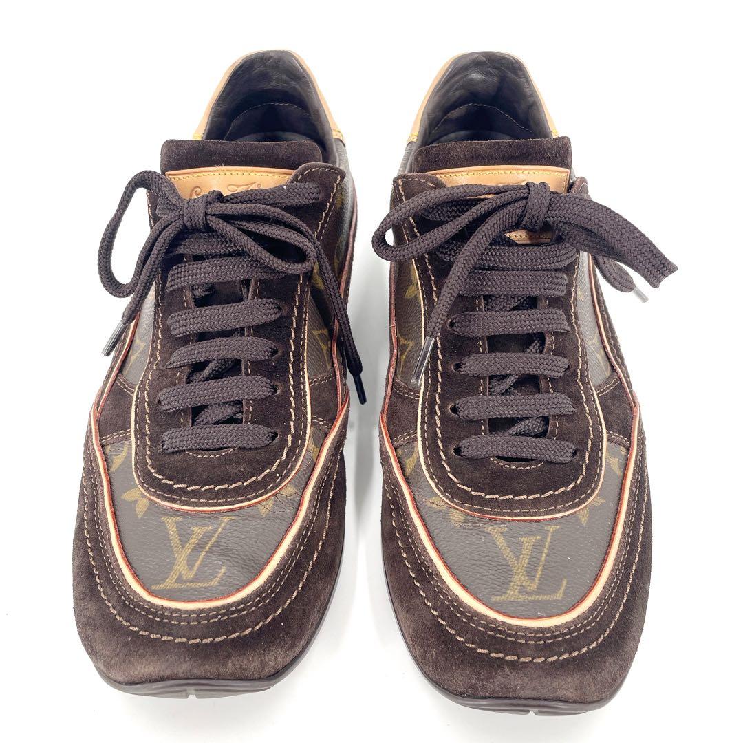 ルイヴィトン　モノグラム　靴　レディース　スニーカー　スエード　24.5㎝