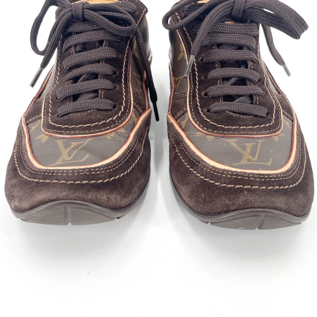 ルイヴィトン　モノグラム　靴　レディース　スニーカー　スエード　24.5㎝
