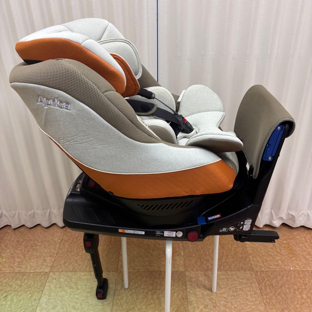 クリーニング済　☆美品☆　新生児　アップリカ　クルリラ　ISOFIX　テラコッタ