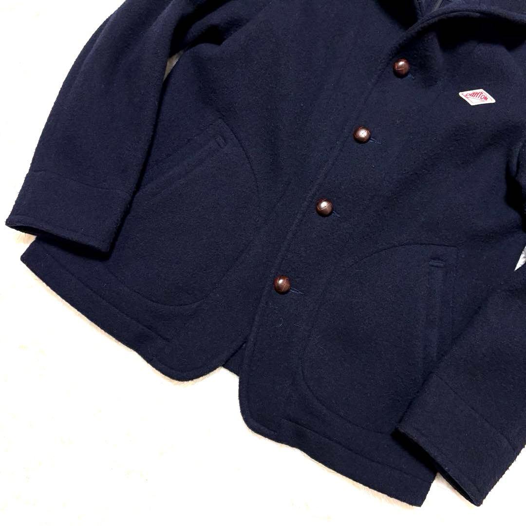 ✨美品✨ダントン　ウールモッサコート　胡桃ボタン　ネイビー　サイズ40