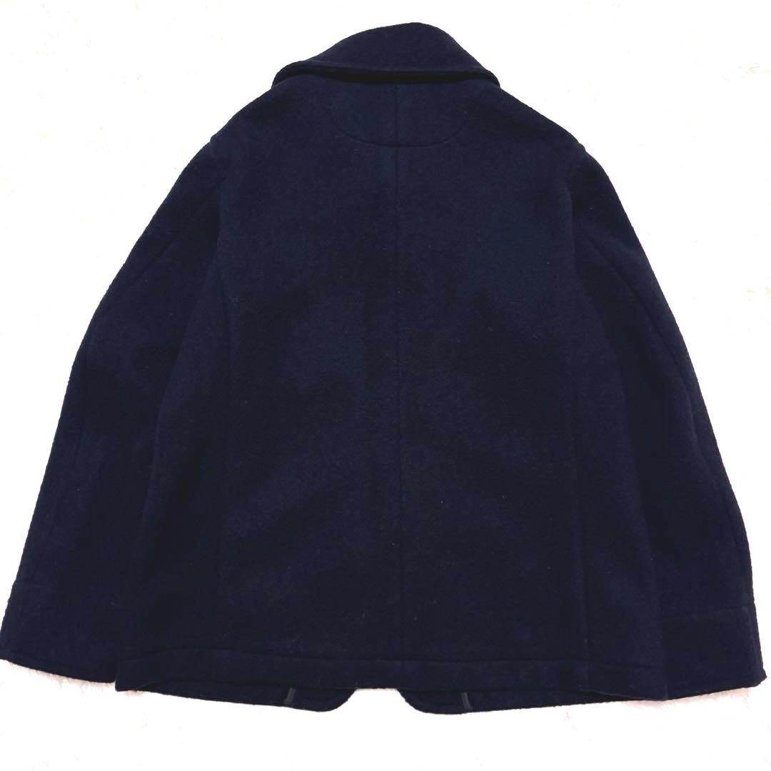 ✨美品✨ダントン　ウールモッサコート　胡桃ボタン　ネイビー　サイズ40