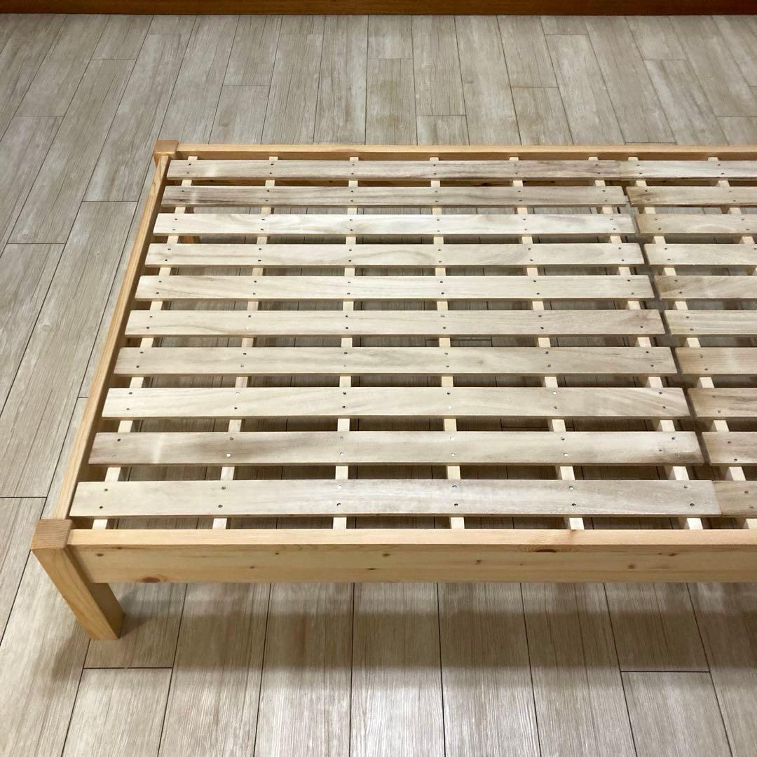 【自社配送エリア内限定販売】パっと見超美品！MUJIすのこシングルベットフレーム