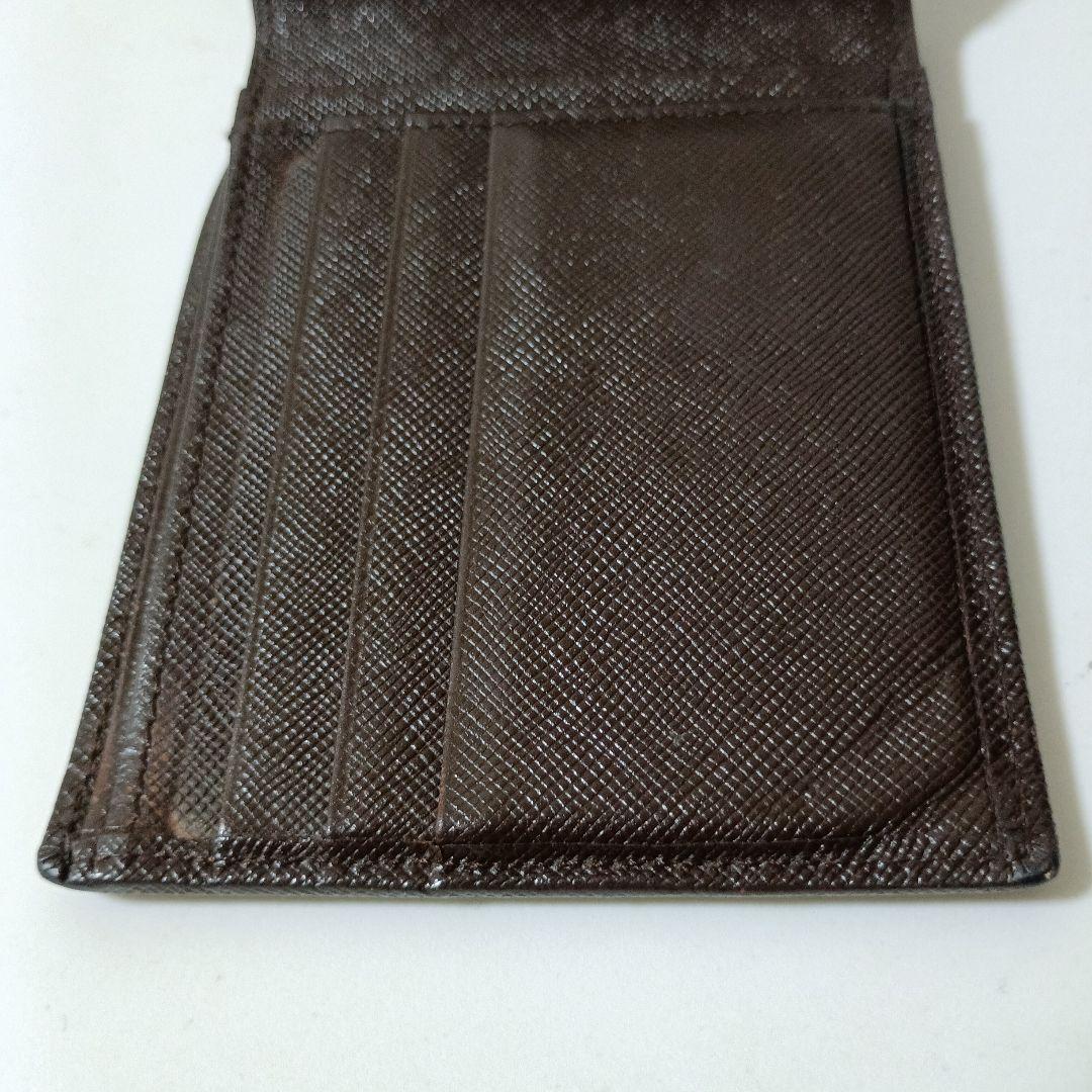 BURBERRY　バーバリー　二つ折り財布　レザー　ダークブラウン　ノバチェック