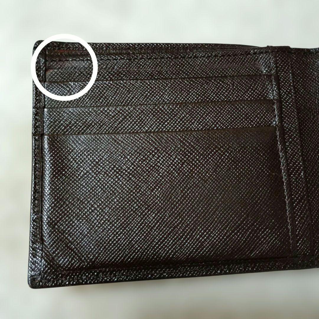 BURBERRY　バーバリー　二つ折り財布　レザー　ダークブラウン　ノバチェック