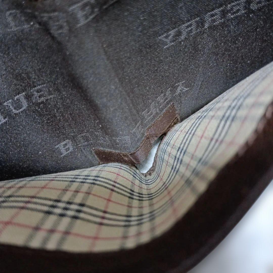 BURBERRY　バーバリー　二つ折り財布　レザー　ダークブラウン　ノバチェック