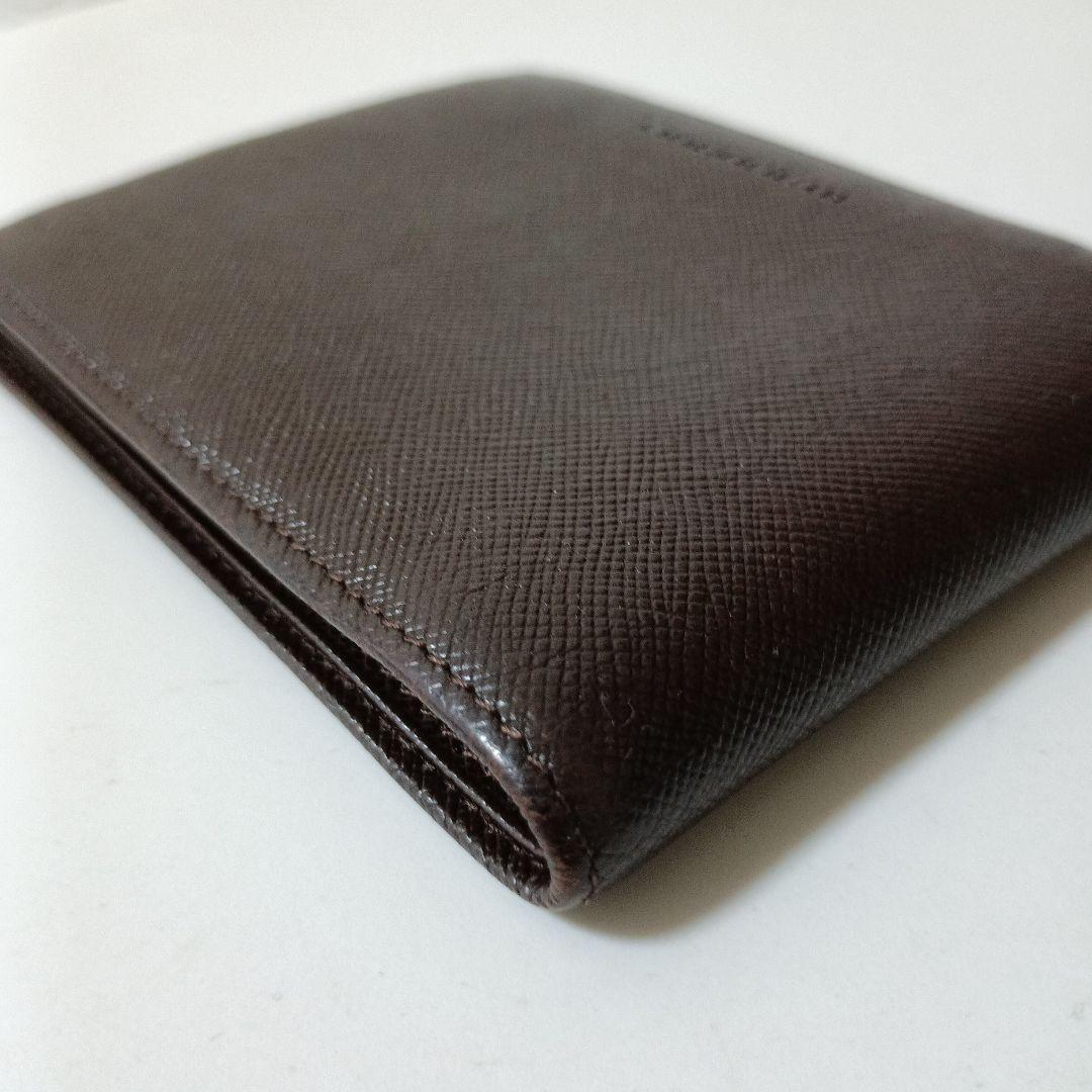 BURBERRY　バーバリー　二つ折り財布　レザー　ダークブラウン　ノバチェック