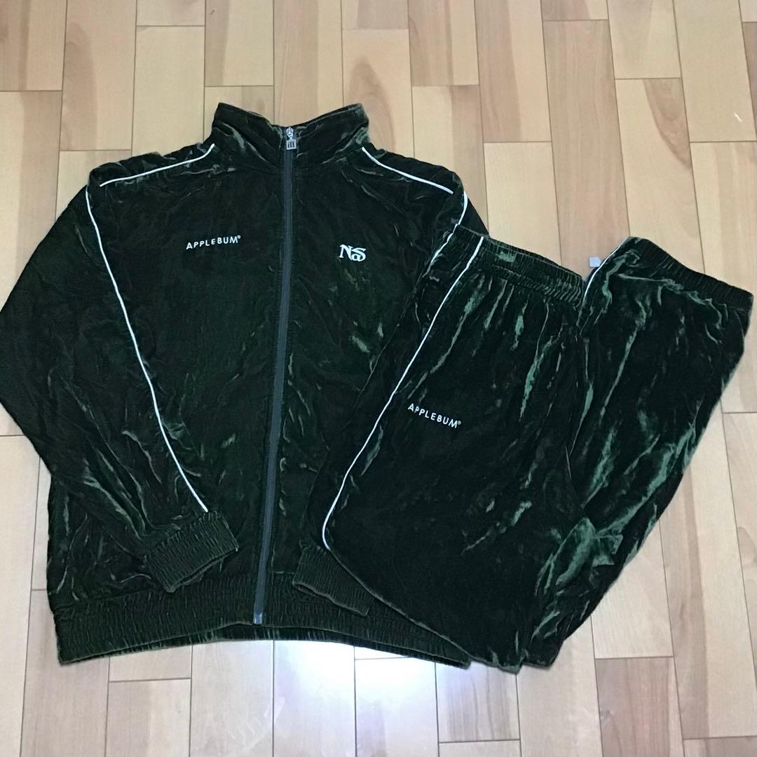 【APLLEBUM × Nas 】Velour Tracksuit Set Up