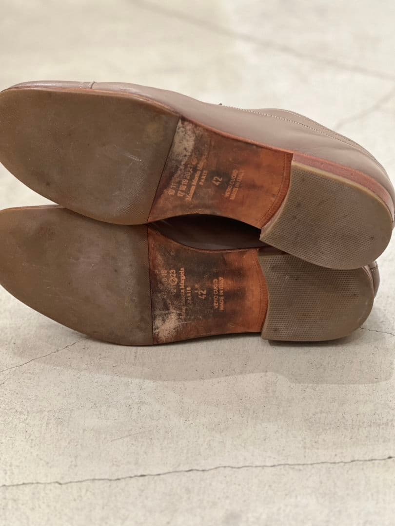 マルジェラ 22 レザーシューズ　希少グレージュ　サイズ42