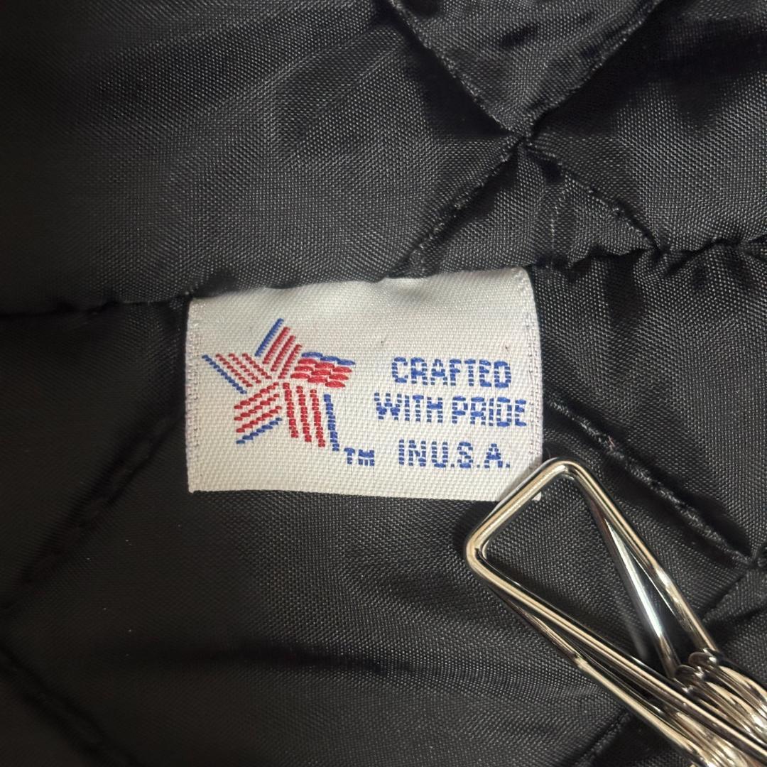 SCHOTT ピーコート USA製 オンブレチェック キルティング S 赤 黒