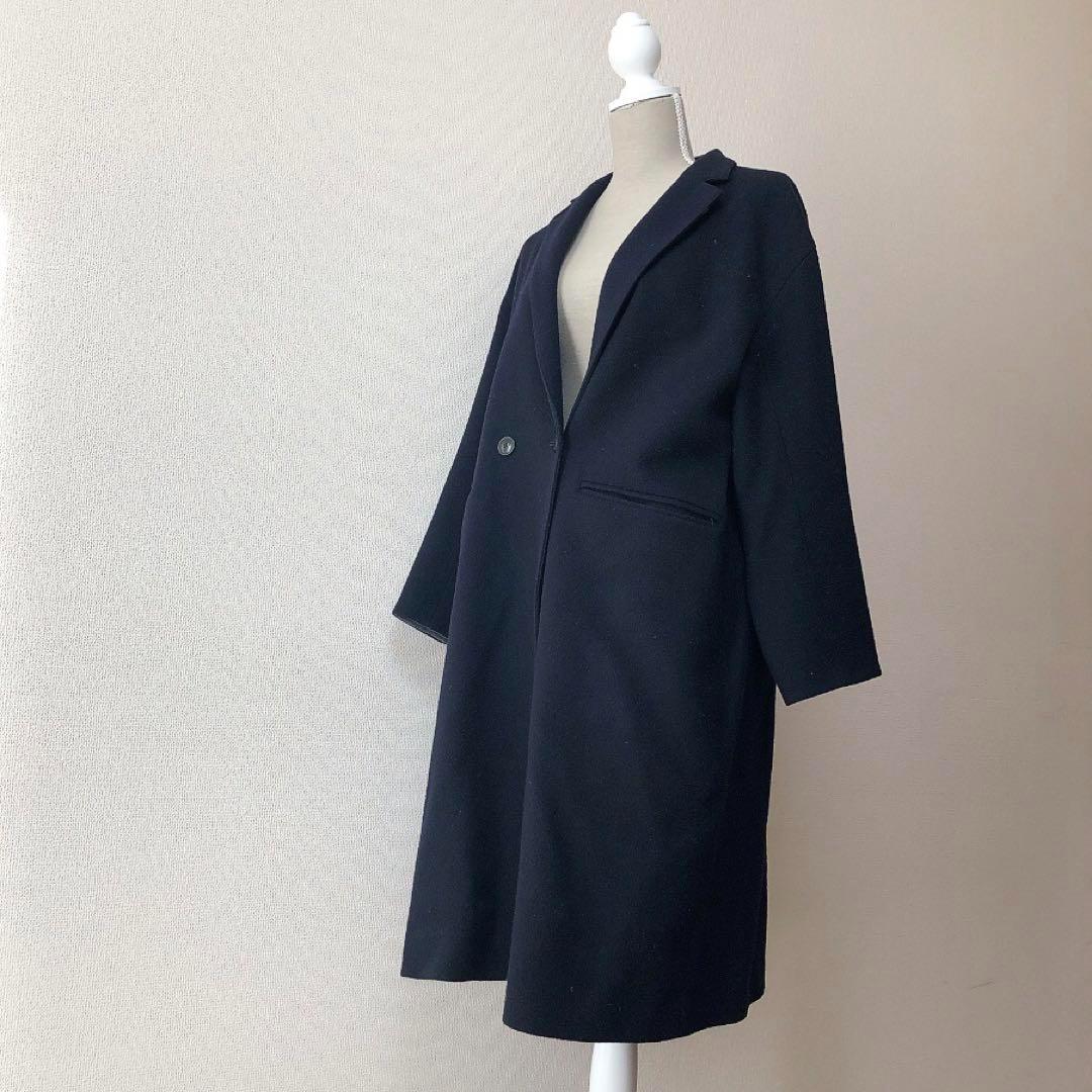 訳あり★北欧暮らしの道具店★3WAYアレンジ襟のかろやかチェスターコート