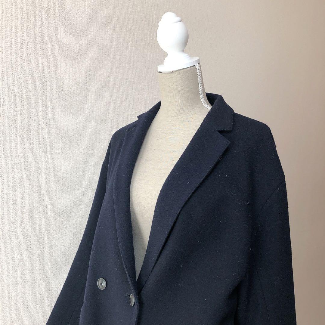 訳あり★北欧暮らしの道具店★3WAYアレンジ襟のかろやかチェスターコート