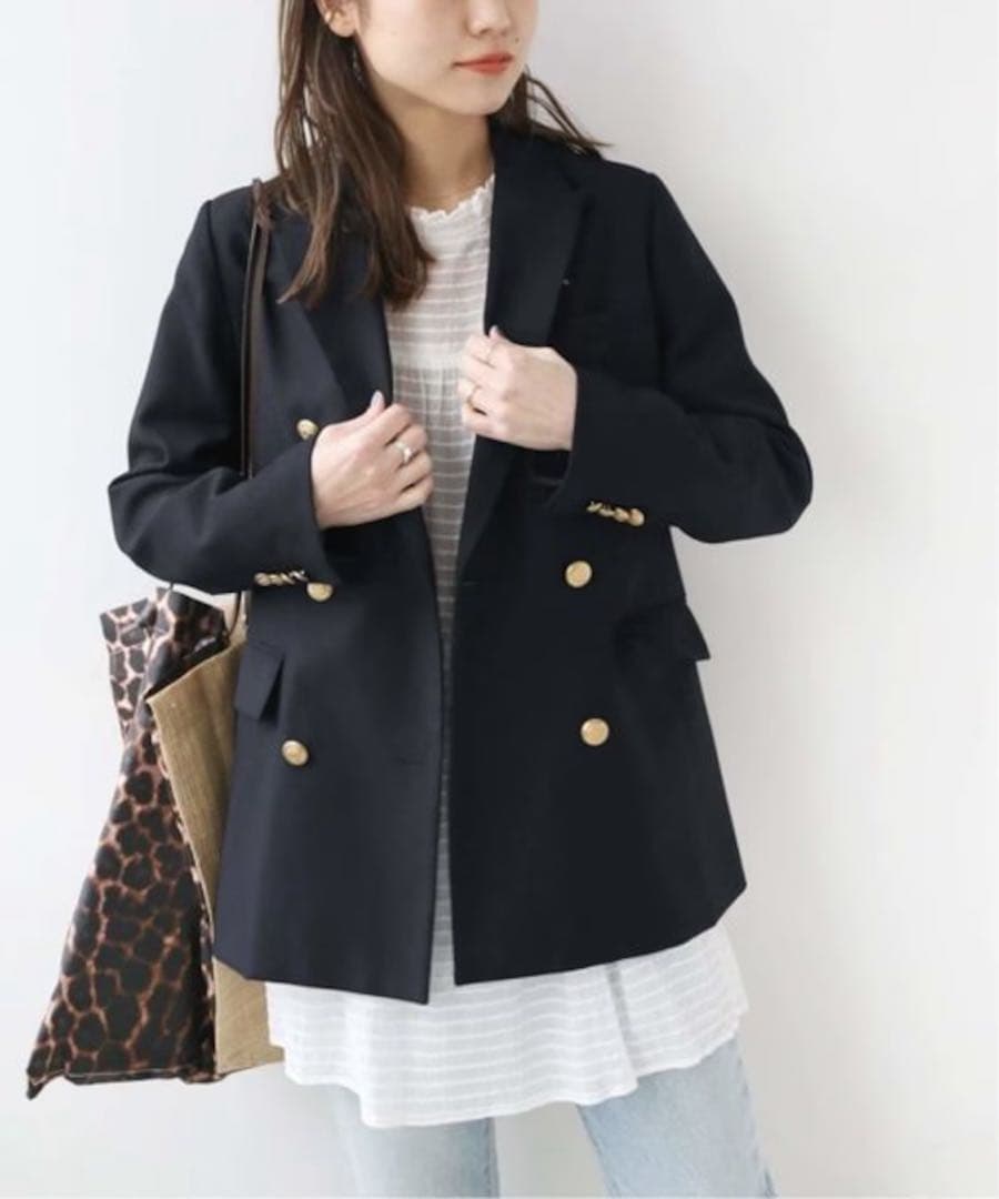 858 未使用級✨ジャーナルスタンダード ブレザー 紺ブレ 金ボタン 36