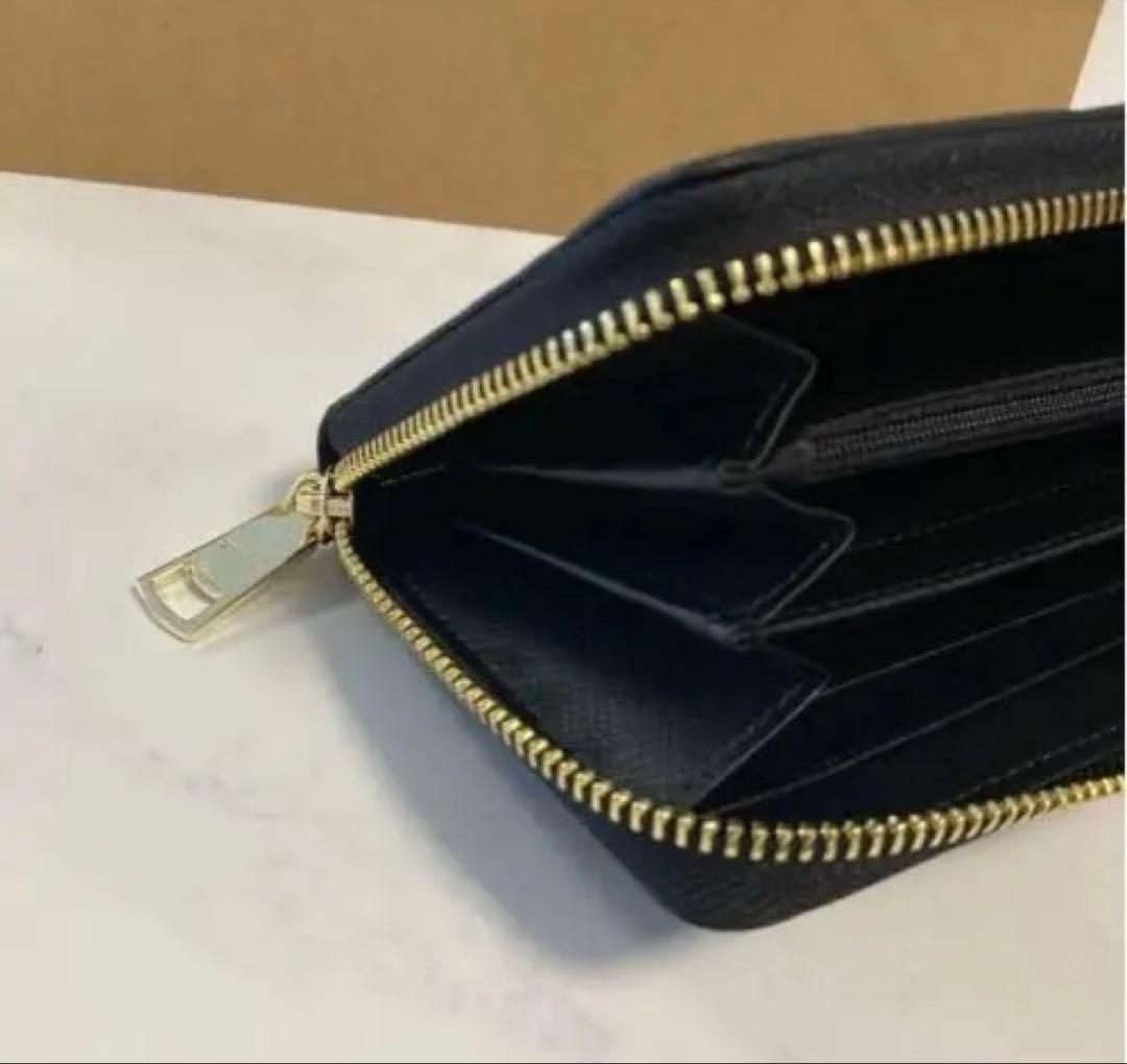 新品　COACH キルティング ブラック長財布