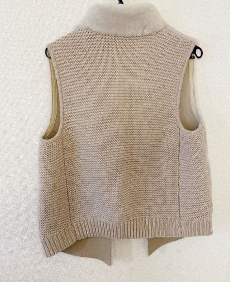 ダブルスタンダードSOV　ムートン×ニットベスト