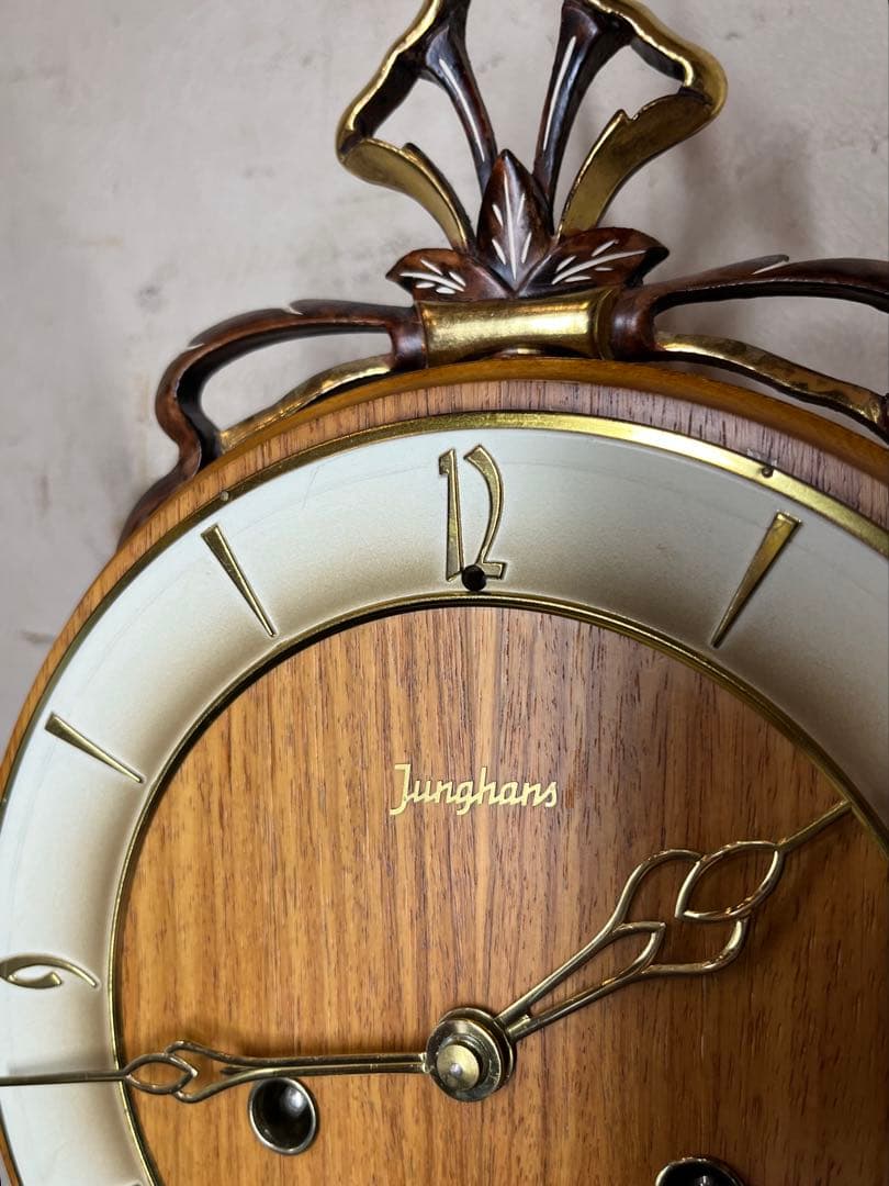 ユンハンス　ミニ！　柱時計　古時計　振り子　ゼンマイ　ボンボン　レトロ　精工舎