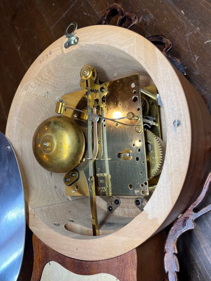 ユンハンス　ミニ！　柱時計　古時計　振り子　ゼンマイ　ボンボン　レトロ　精工舎