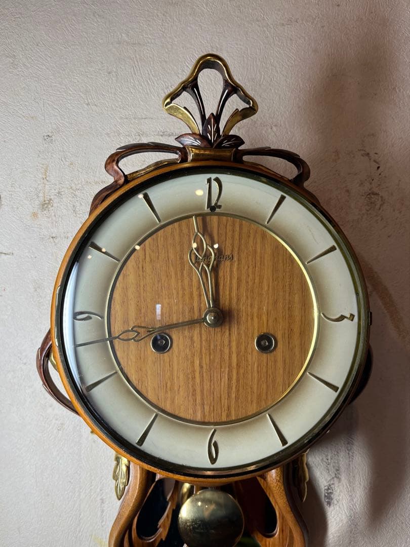 ユンハンス　ミニ！　柱時計　古時計　振り子　ゼンマイ　ボンボン　レトロ　精工舎