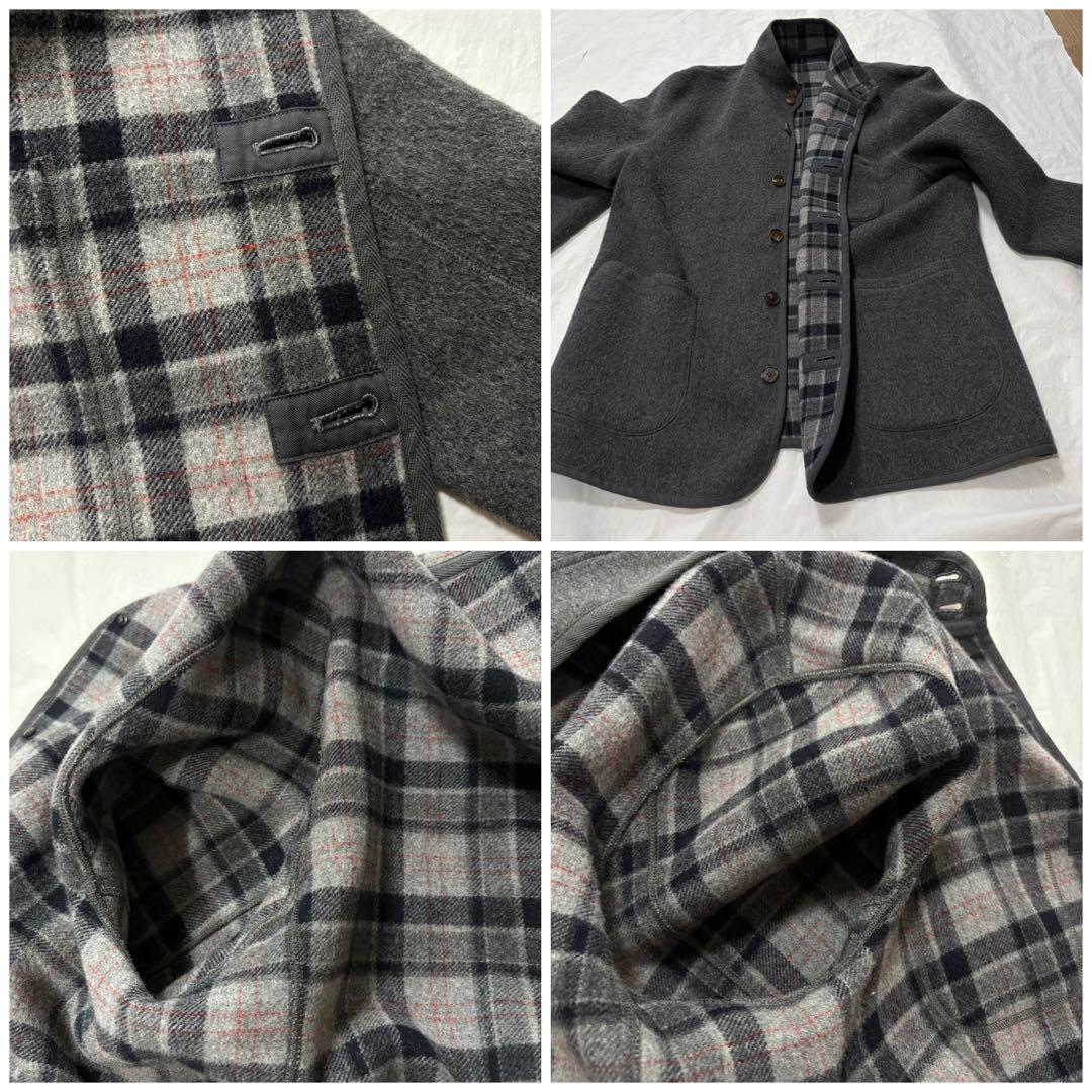 Papas+パパスプラス ステンカラージャケット毛 カシミヤ アンゴラ古着屋購入