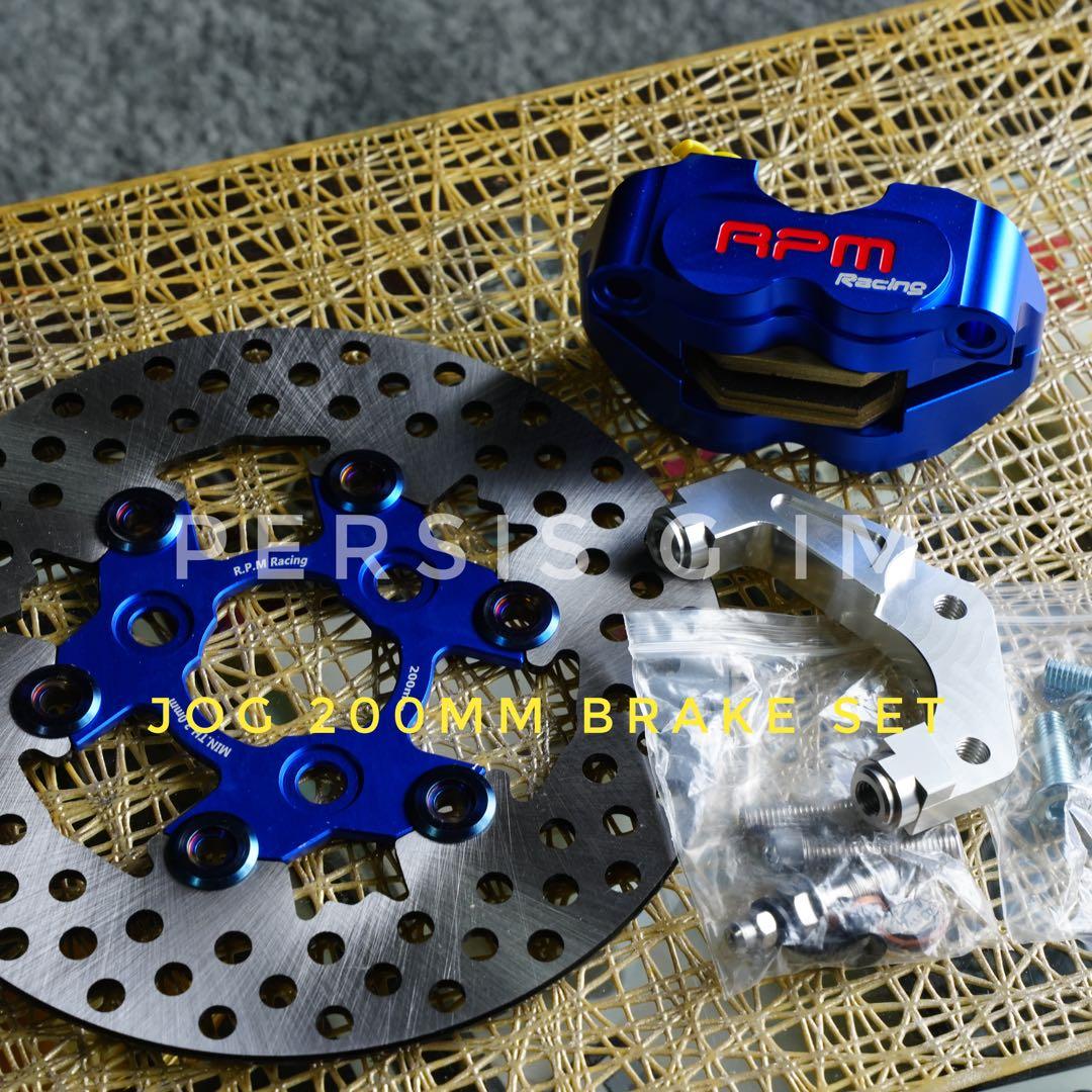 200mmビッグローター化キット 青 JOG アクシス ヤマンボ 強化 カスタム