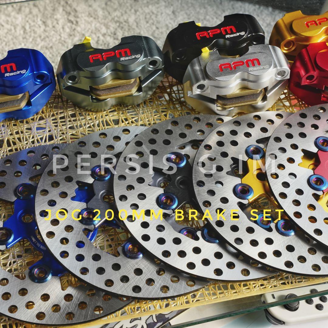 200mmビッグローター化キット 青 JOG アクシス ヤマンボ 強化 カスタム