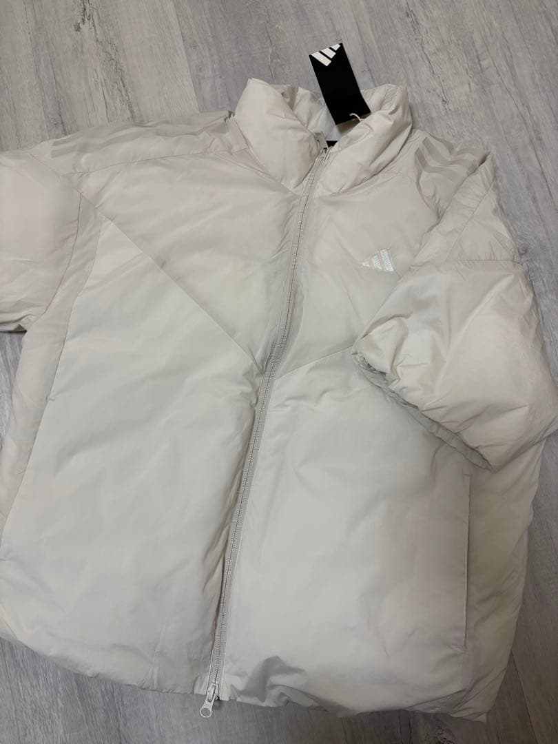 新品　2XL アディダスゴルフ　撥水 ハイネック フルジップ半袖ダウンジャケット