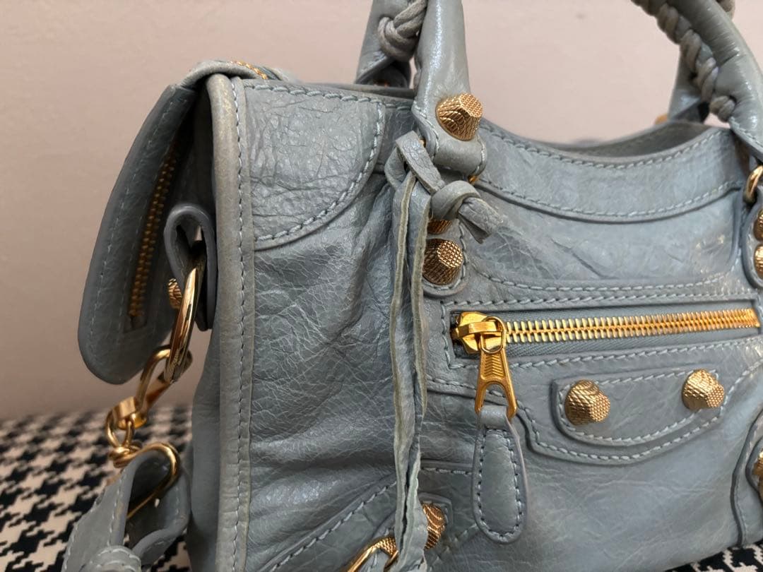 BALENCIAGA ジャイアントミニシティ エディターズバッグ ブルー