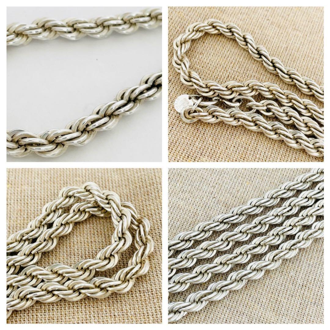 極美品✳︎ティファニー スクリュー ツイスト ロープ ロング チェーン ネックレス