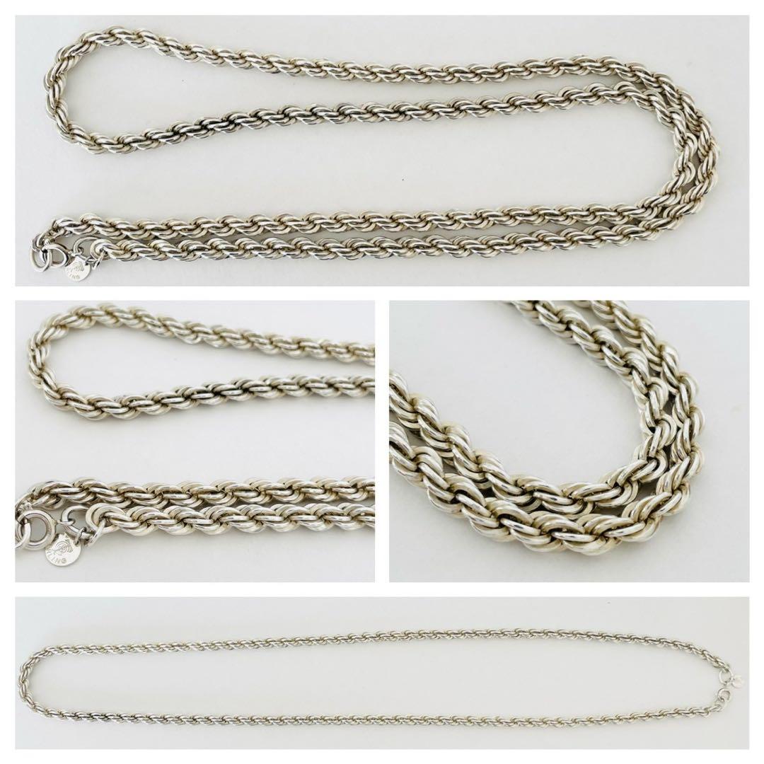 極美品✳︎ティファニー スクリュー ツイスト ロープ ロング チェーン ネックレス