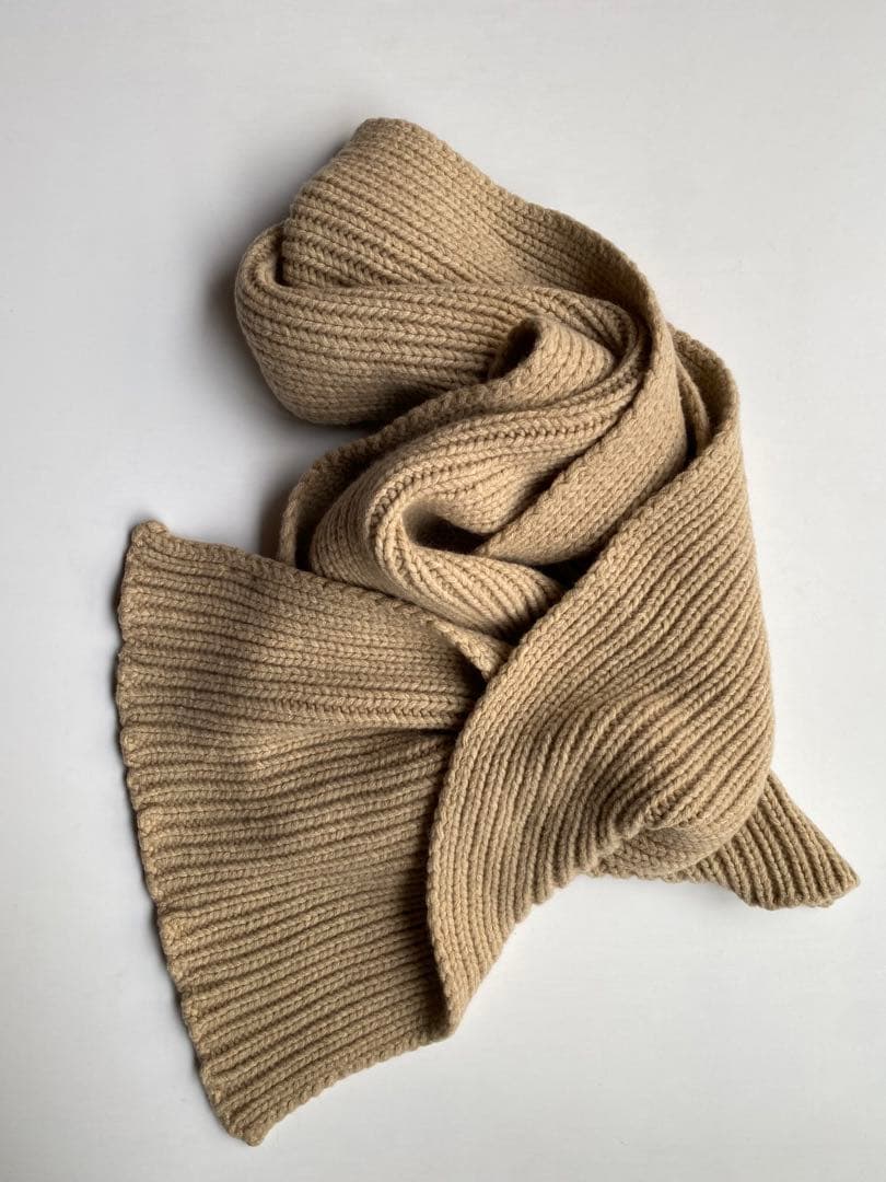 Baserange 【状態良好】Merino scarf /リブ ロングマフラー