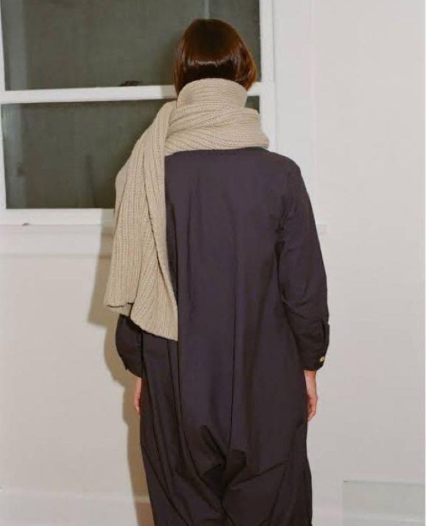 Baserange 【状態良好】Merino scarf /リブ ロングマフラー