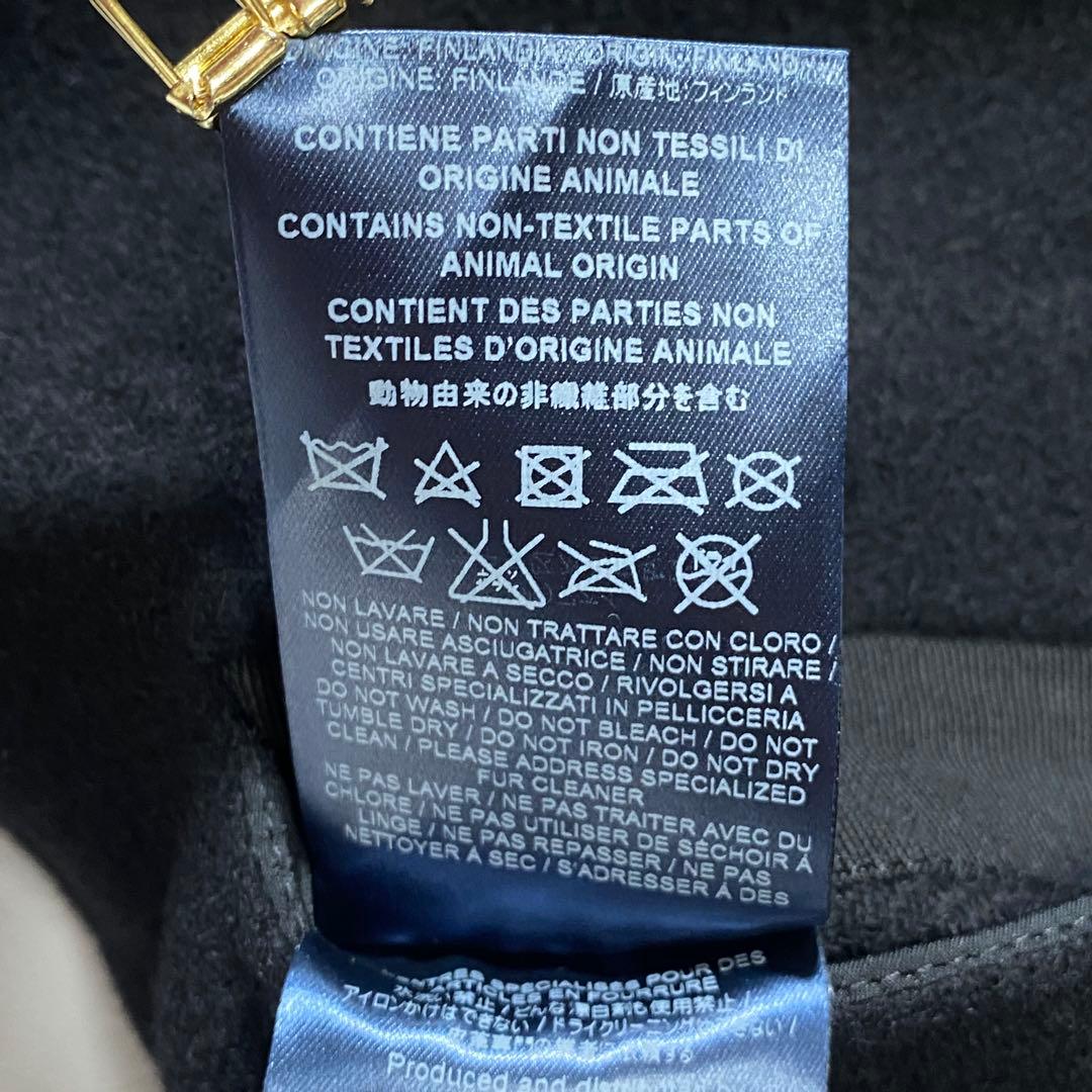 極美品♡ヘルノ 現行 フォックスファーディテイルウールコート ロングスリーブ