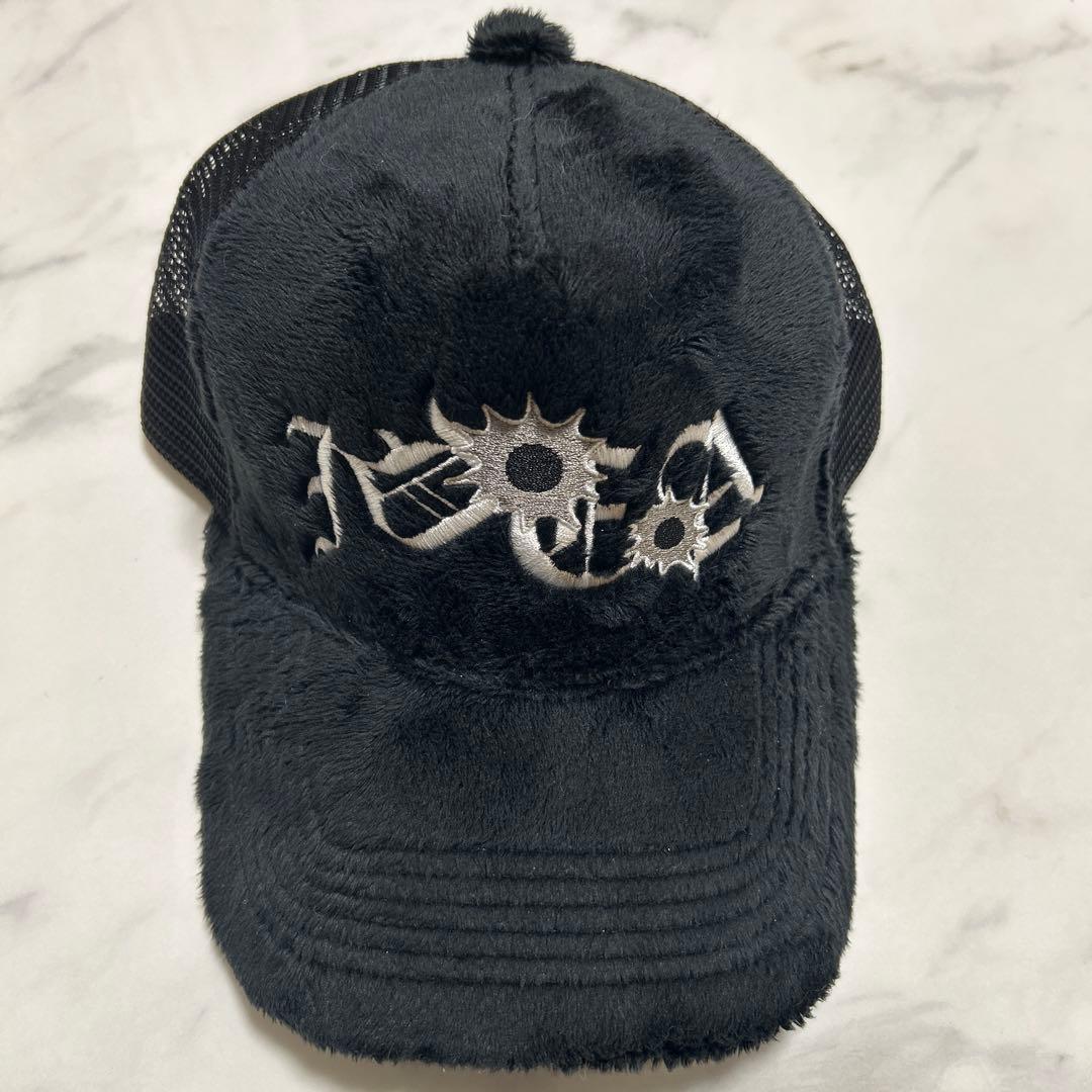 ideaswam ベロアメッシュキャップ 黒