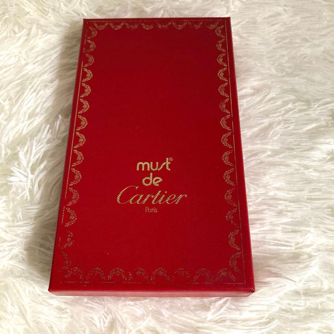 【新品・未使用品】Cartierカルティエ　メンズ二つ折り長財布レザー　ブラック