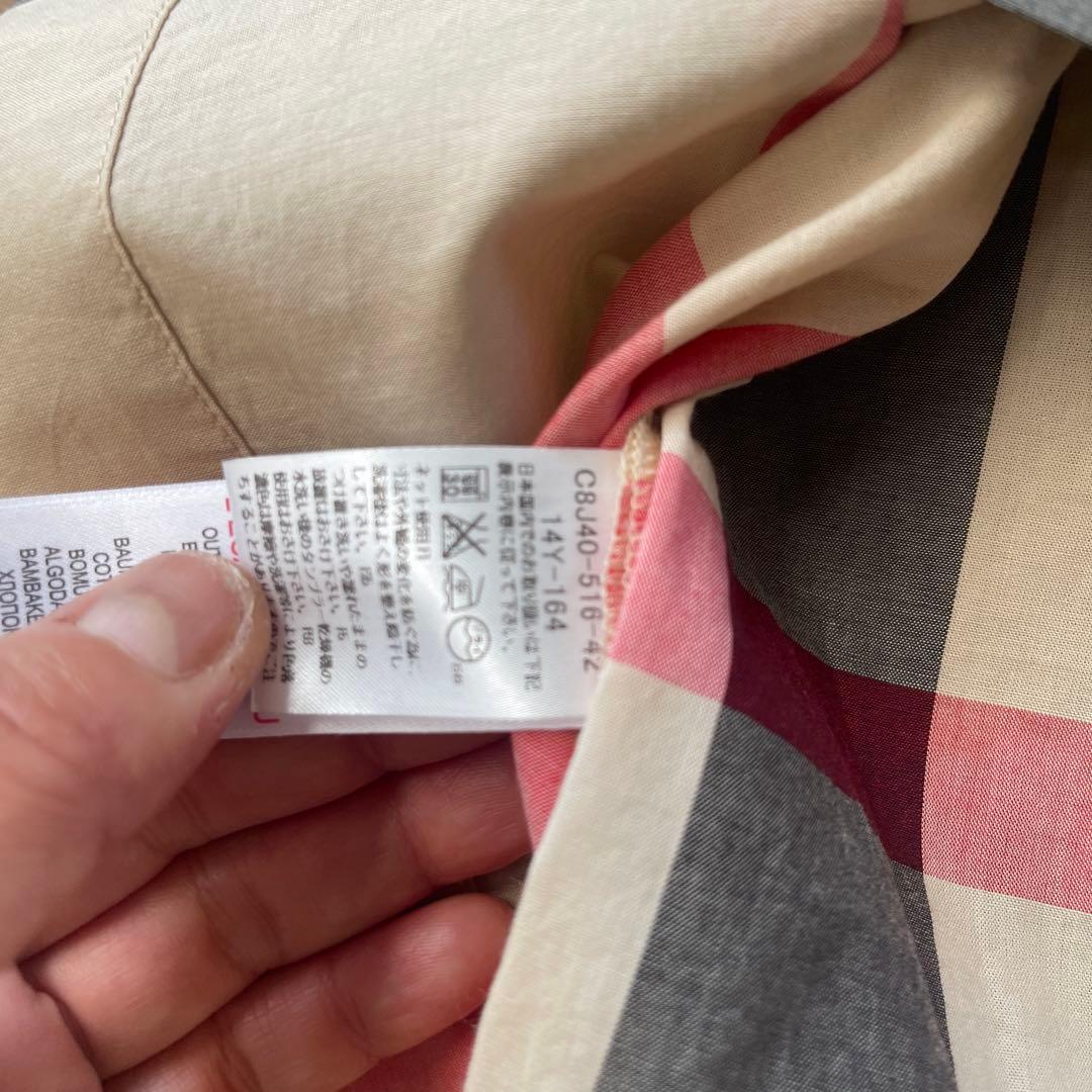 BURBERRY チェック柄 ノースリーブワンピース 14Y