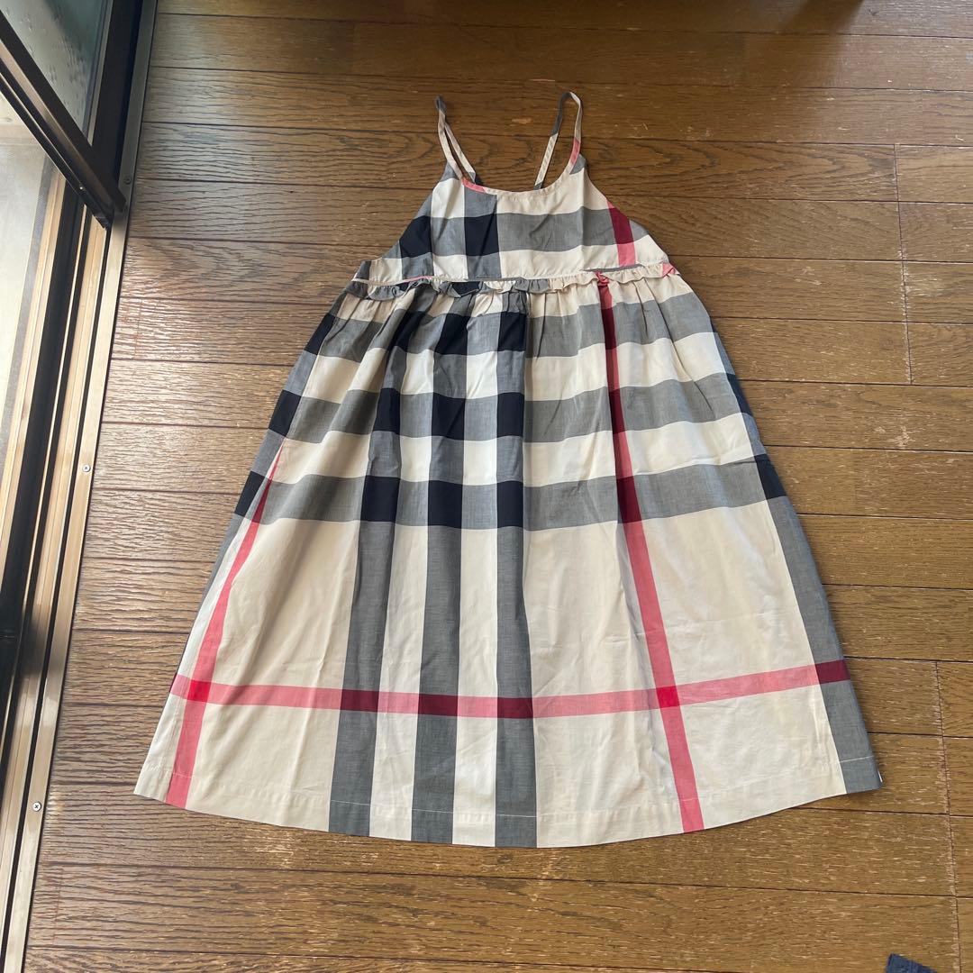 BURBERRY チェック柄 ノースリーブワンピース 14Y