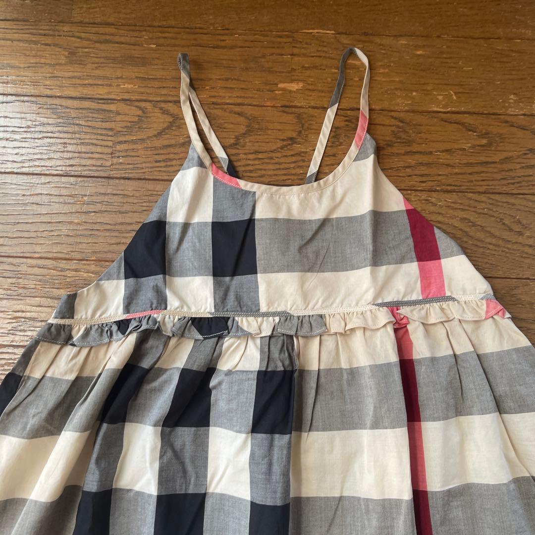 BURBERRY チェック柄 ノースリーブワンピース 14Y