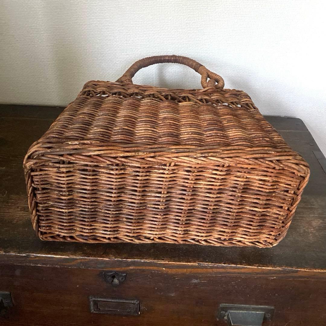 あけび かご カゴバッグ かごバッグ バスケット 自然素材 手づくり スクエア