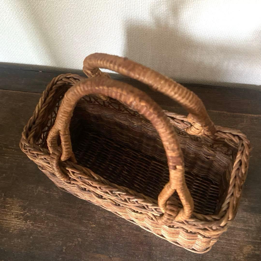 あけび かご カゴバッグ かごバッグ バスケット 自然素材 手づくり スクエア