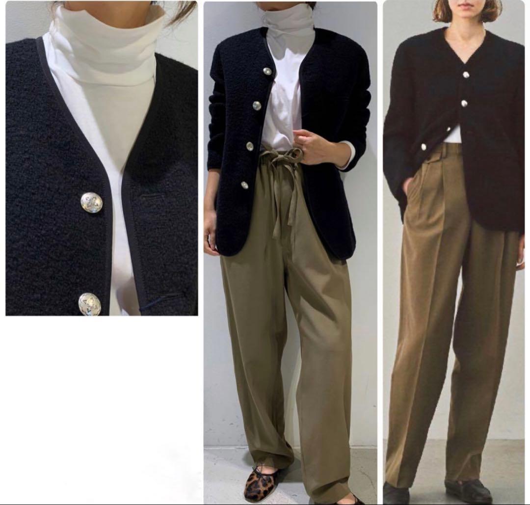 美品▲定価6.4万円▲yleveイレーヴ //ツイードジャケット 黒