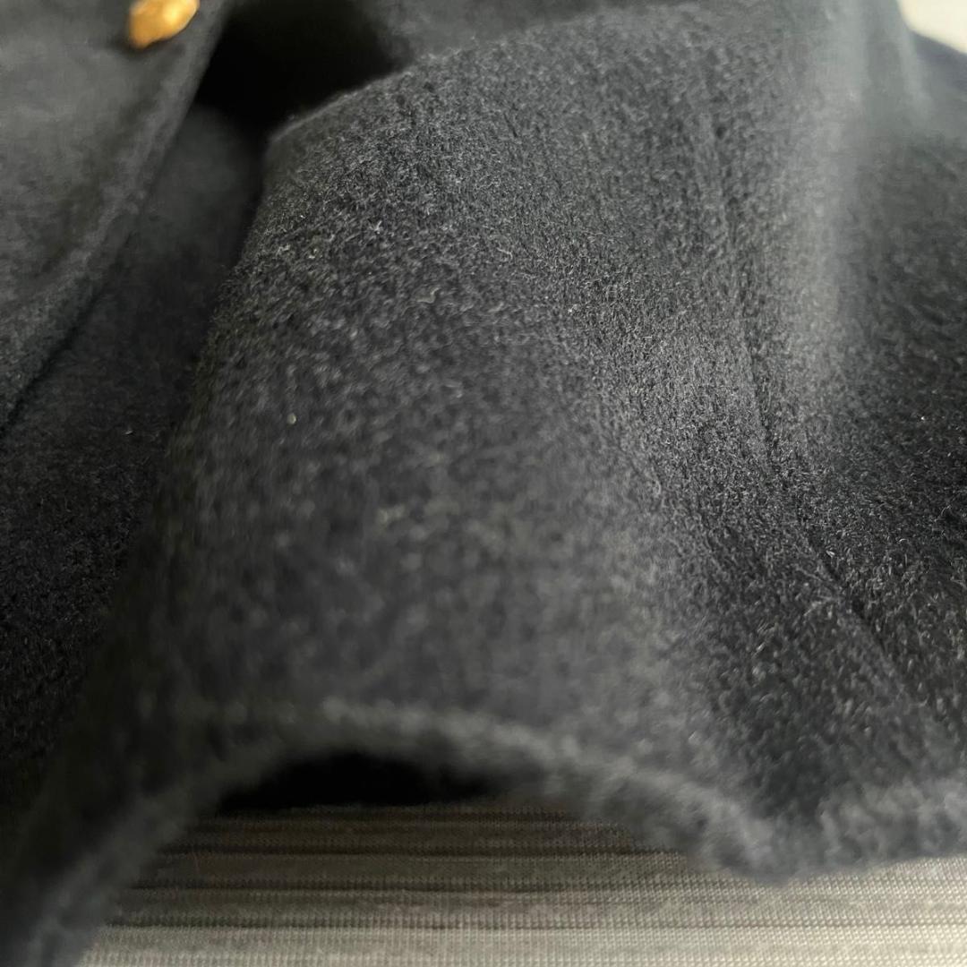 ＊美品【フォクシー】コート　ジャケット　カシミヤ　金ボタン　ブラック　４０