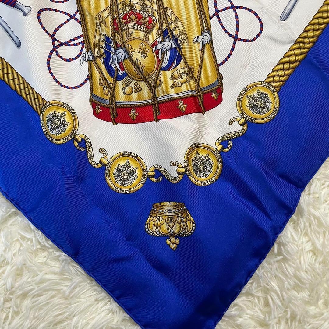 【美品】HERMES エルメス　スカーフ　カレ90 タンブールの太鼓