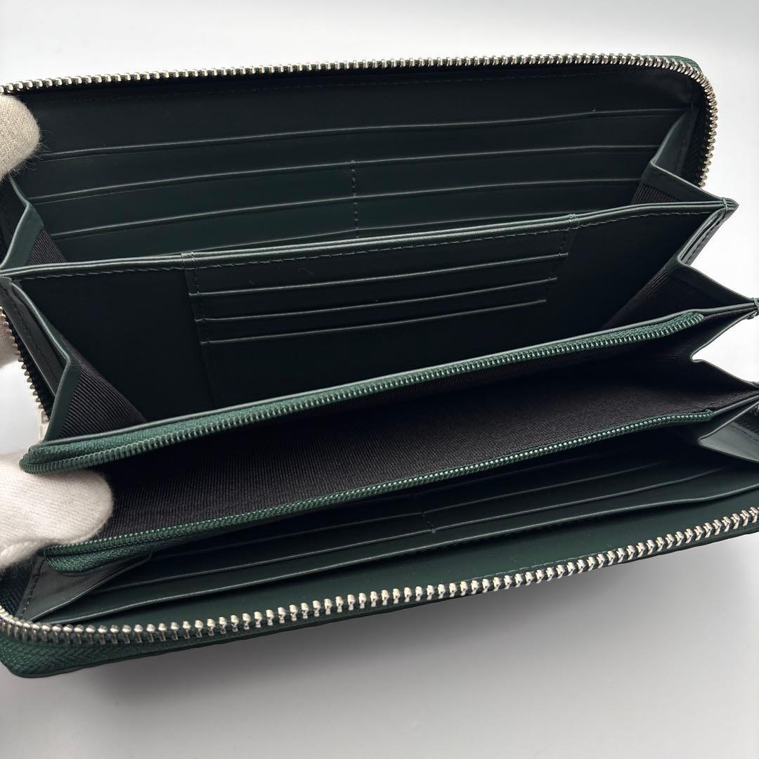 深緑　パイソン財布　蛇革　パイソン　長財布　グリーン　緑　上質タイプ