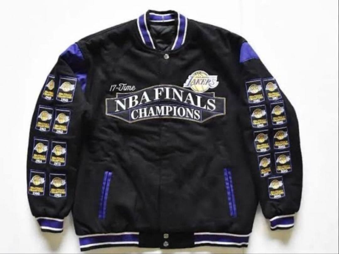 NBA スタジャン LAKERS レイカーズ 刺繍ワッペン L 定価8万