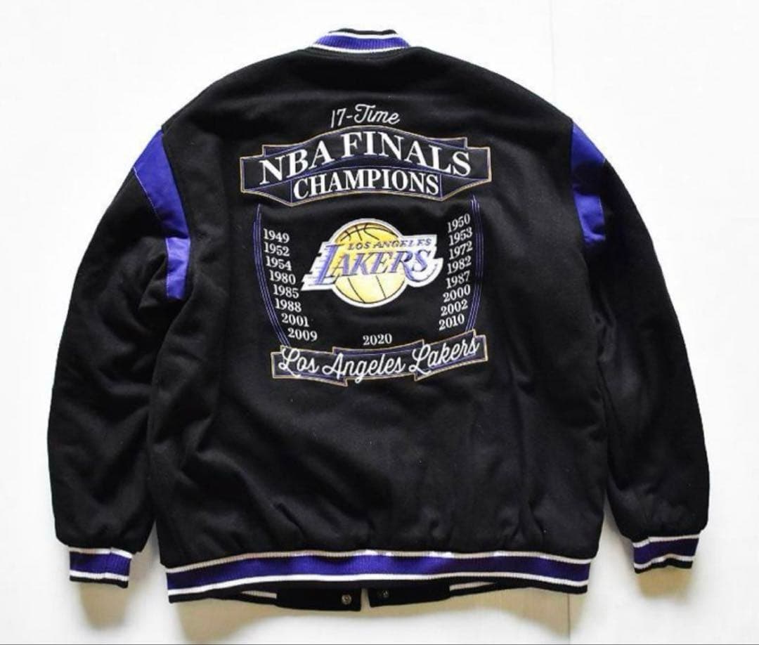 NBA スタジャン LAKERS レイカーズ 刺繍ワッペン L 定価8万