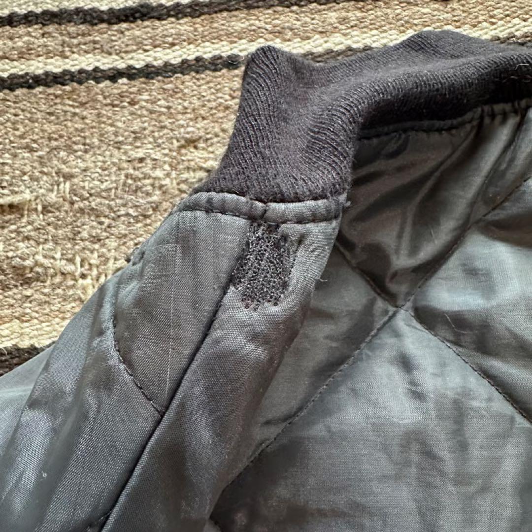 80s BIG SMITM Quilting Vest BLACK usa製