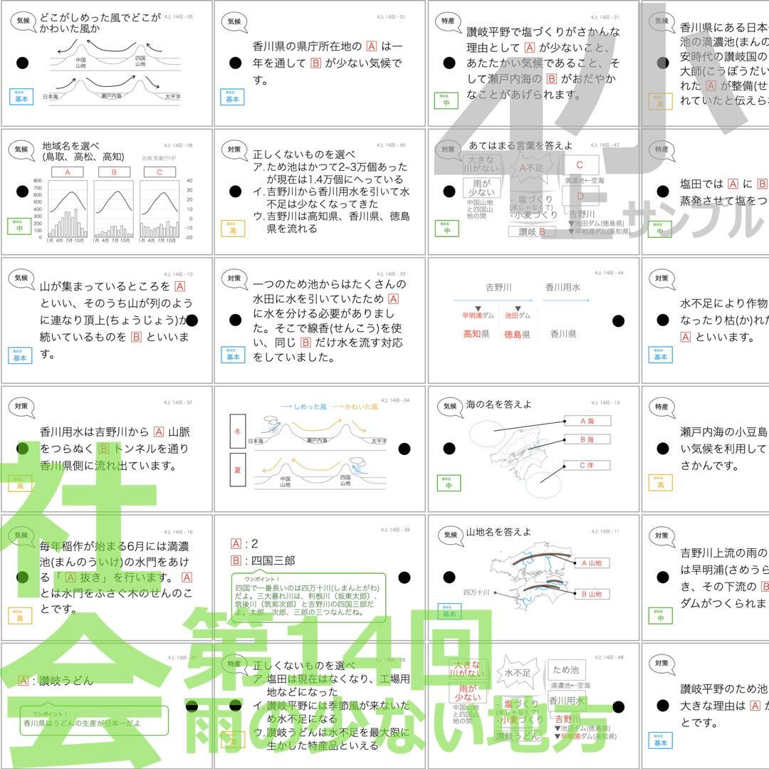 中学受験【4年上ハーフセット 社会・理科11-19回】組分けテスト対策 予シリ