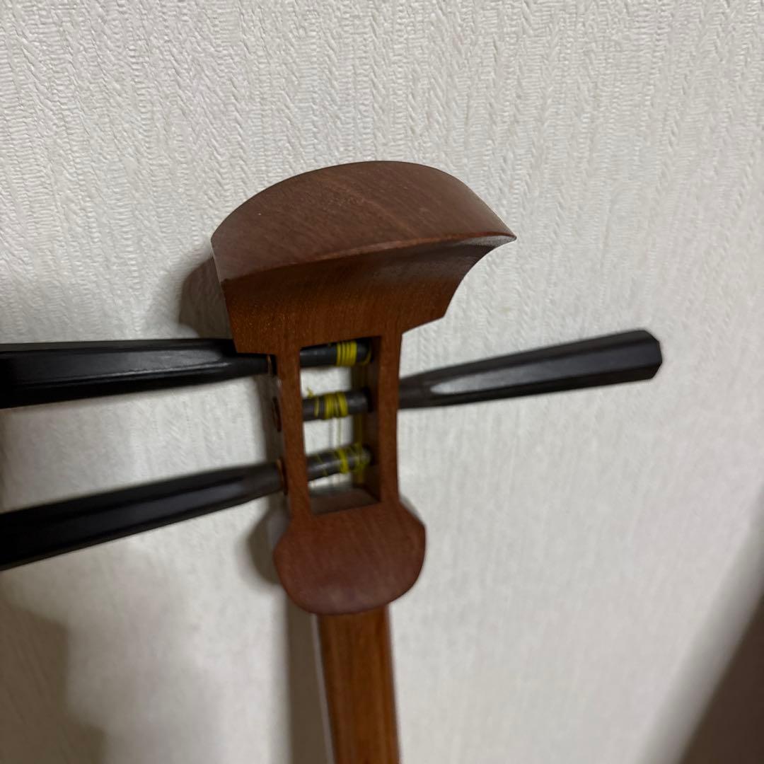 ジン様用　三味線　バチ　三絃駒　木製ハードケース 　和楽器　弦楽器　白象印　純銀