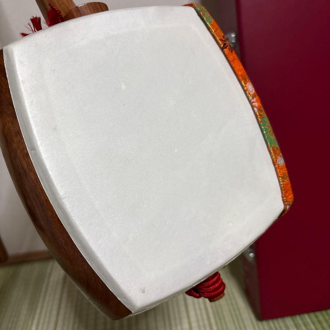ジン様用　三味線　バチ　三絃駒　木製ハードケース 　和楽器　弦楽器　白象印　純銀